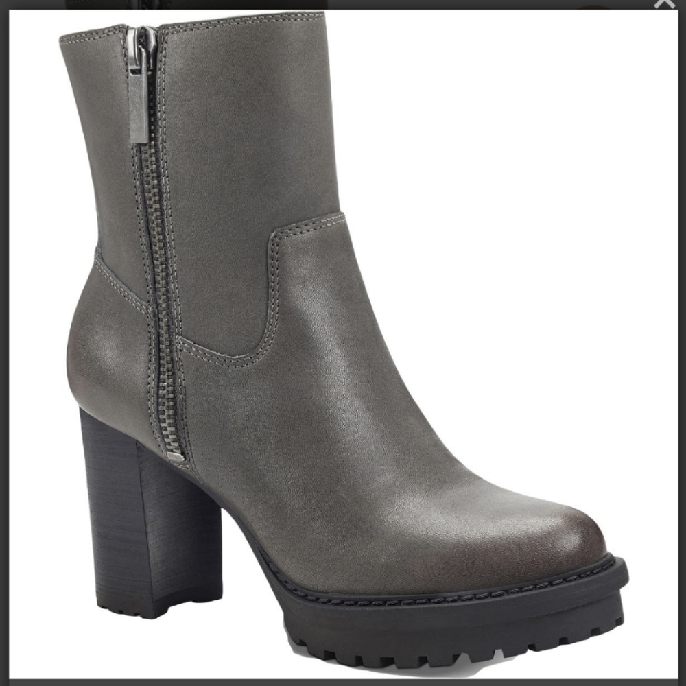 $149 . LUCKY BRAND-  WATERPROOF BAJAX LEATHER ALMOND TOE BOOTIES